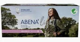 Abena Light incontinence pads box with woman outdoors, 24 ultra mini pads, medical supplies