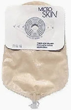 Beige medical ostomy pouch with cut-to-fit barrier for home care supply