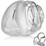 Clear silicone CPAP nasal pillow cushion and headgear for sleep apnea therapy