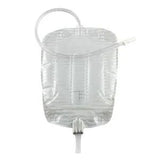 Transparent medical fluid bag with attached tubing for home healthcare supply