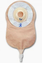 Beige ostomy bag with adhesive barrier for medical supply and home care needs