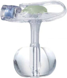 Clear medical tracheostomy tube with cuff, essential respiratory care device