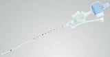 Sterile medical catheter with connection port for home healthcare supply delivery