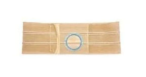 Ostomy belt with blue support ring for medical supplies and chronic condition care