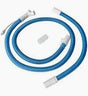 Blue medical CPAP tubing hose with white connectors for respiratory therapy