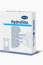 Box of Hydrofilm transparent adhesive film dressing for wound care, 6cm x 7cm size