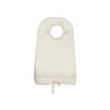 White medical ostomy bag with top opening, designed for secure home health care use