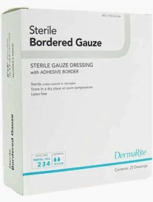 Sterile Border Gauze With Adhesive Border, 4" X 8"