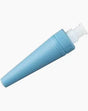 Blue medical supply accessory with ribbed body and white nozzle for home healthcare use