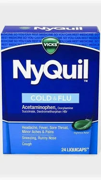 Vicks Nyquil Cold And Flu Liquicaps, 24 Ct