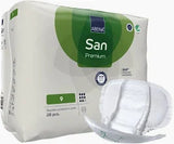 Abena San Premium adult incontinence pads package with pad displayed in front