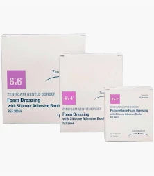 Zenifoam Gentle Border Heel Foam Dressing With Silicone Adhesive Border, 5" X 8"