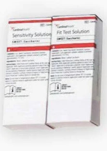 Two boxes of sensitivity and fit test medical solutions for home use