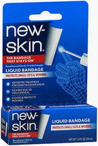 New-Skin liquid bandage packaging for small cut and wound protection, antiseptic treatment