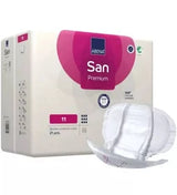 Abena San Premium adult incontinence pads pack with one pad displayed in front