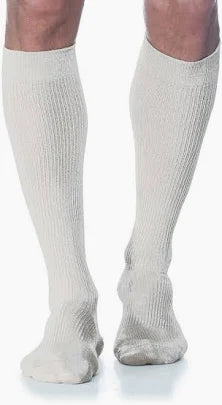 186c Casual Cotton Calf, 15-20mmhg, Men's, Size C, White