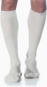 186c Casual Cotton Calf, 15-20mmhg, Men's, Size C, White