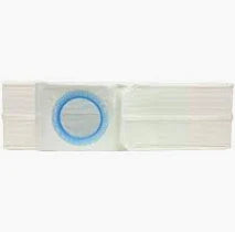 Special 4" White, Regular Elastic, Nu-form Belt, Large, Custom: 3" Cloth Bias Ring, With Ldpe