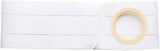 White ostomy belt with adjustable elastic strap and round support opening