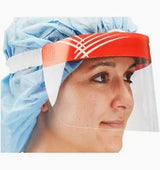 Secure-gard Anti-fog Facial Shield With Foam Headband, Full Length, Red