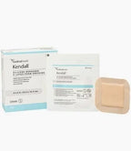 Kendall foam dressing, sterile medical wound care product with packaging visible