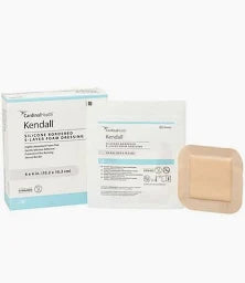 Kendall foam dressing, sterile medical wound care product with packaging visible