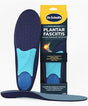 Dr. Scholl's plantar fasciitis orthotic insoles for foot pain relief, blue and black, with packaging