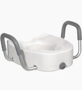 Premium Plastic Raised Toilet Seat With Lock, 300 Lb Weight Capacity