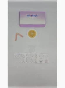 Safe N Simple 12" Drainable 2-piece Pouch, Transparent, With Filter, 57mm, 2-1/4" Flange, With Belt Tabs, And One Curved Tail Closure