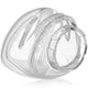 Clear nasal CPAP mask cushion for respiratory therapy and sleep apnea