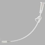 Clear medical extension tubing with connector and clamp for home healthcare use