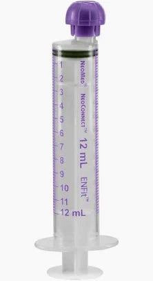 Neomed Oral/enteral Syringe With Enfit Connector, Purple, 12 Ml