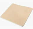 Beige medical foam dressing pad for wound care home use, square shape on white background