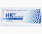 Single-use packet of H-R lubricating jelly for medical use, 5g, sterile and water-soluble