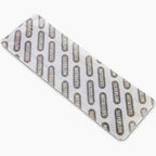 Sterile rectangular medical bandage in sealed silveranti packaging on white background