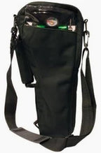 Black medical supply shoulder bag with see-through pocket and adjustable strap