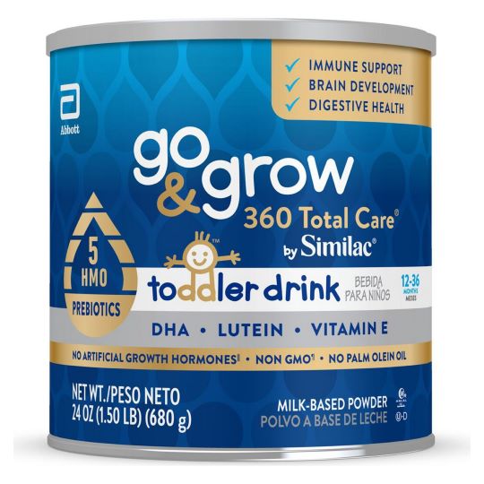 Similac Go & Grow 360 Total Care toddler drink 24oz can with prebiotics, DHA, lutein