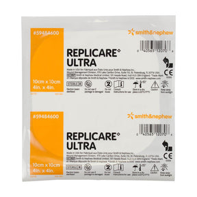 Smith & Nephew Replicare Ultra wound dressing, 10cm x 10cm sterile medical bandage.