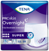 TENA ProSkin Overnight Super Protective Incontinence Underwear, Heavy Absorbency, Unisex, Large 45"- 58"