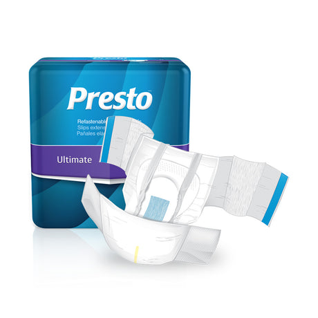 Presto Ultimate Stretch Incontinence Brief, Medium - Regular, 16 Pack - 32" - 54"