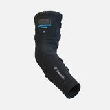 Black compression arm sleeve for elbow and joint support on white background