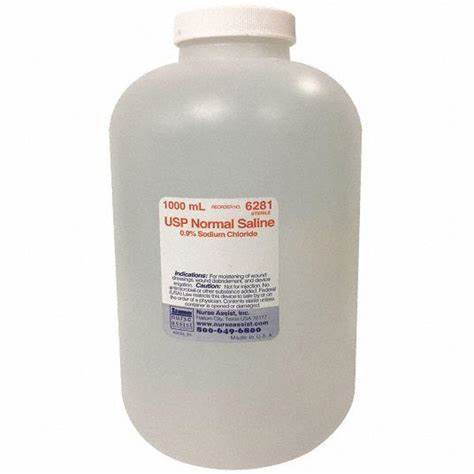 Usp Normal Sterile Saline Screw Top Container 1000ml