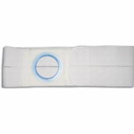 4" White, Regular Elastic, Flat Panel Belt, Extra Large, 2-1/2" Cloth Bias Center Opening