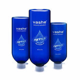 Vashe wound solution bottles in blue, medical wound care supplies for home use