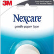 Nexcare gentle paper tape roll in retail packaging, medical supply for sensitive skin.