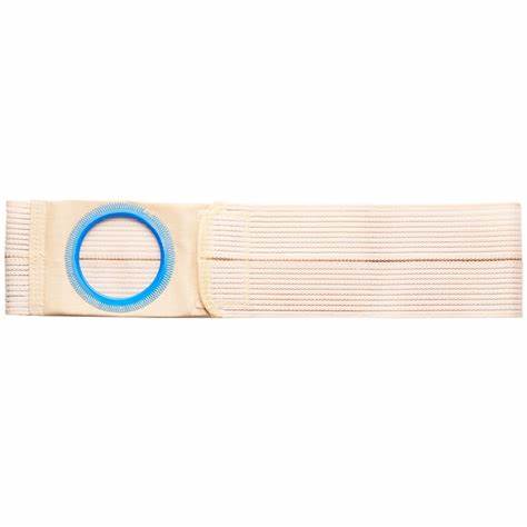 Special 6" Right, Beige, Regular Elastic, Flat Panel Belt, Prolapse Flap, Large, Custom: 3-1/8" Center Placement