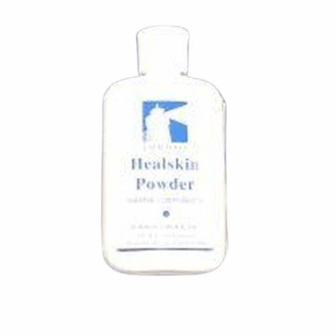 Plastic bottle of Healskin Powder for skin care and medical supplies