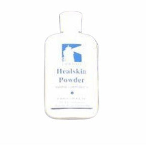 Plastic bottle of Healskin Powder for skin care and medical supplies
