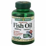 Nature's Bounty Fish Oil, 1000mg, Odorless, Omega-3 & Omega-6 Softgels, 120 Ct - Replaces Nhs83329