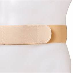 7" Left, Beige, Regular Elastic, Nu-form Belt, Large, 2-3/8" Opening Placed 1-1/2" From Bottom